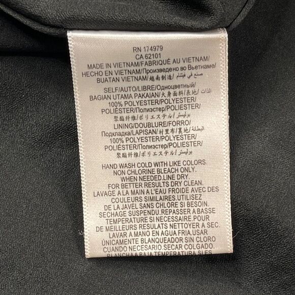 BCBGeneration Dress Womens Small Black Red Swiss Dot Wrap Chiffon Split Sleeve - Picture 11 of 15